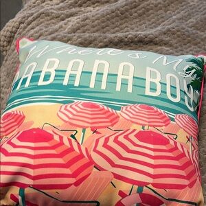 Colorful Beach Themed Pillow